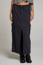 Load image into Gallery viewer, Chaser Tri Licorice Maxi Skirt - Cargo (black)