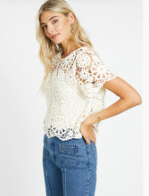 Load image into Gallery viewer, Caballero Carmen Lace Top - Ivory