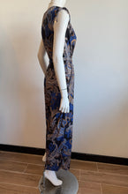 Load image into Gallery viewer, Ariella - Printed Surplice Culotte Jumpsuit - Blue/ Beige