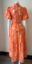 Load image into Gallery viewer, Pinch Print Button Down Maxi Dress- Orange Multi