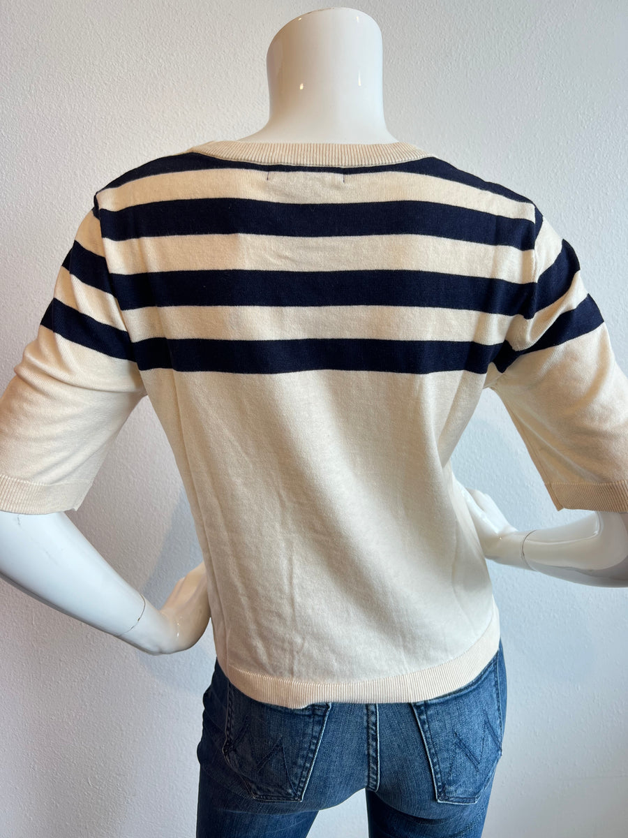 (取寄) サンクチュアリ レディース ロング ウィークエンド セーター ティー Sanctuary women Long Weekend Sweater Tee Toasted/Navy Stripe Sanctuary - Long Weekend Sweater Tee - Toasted/Navy Stripe
