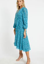 Load image into Gallery viewer, Caballero - Moon Maxi - Teal Leaf Burnout