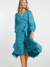 Load image into Gallery viewer, Caballero - Moon Maxi - Teal Leaf Burnout