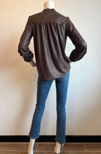 Load image into Gallery viewer, Lola & Sophie - Zoe Leatherlette Top - Brown