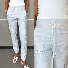 Load image into Gallery viewer, Gaya Cargo Style Flog Pants - Cloud Specks (white/grey print)