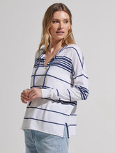 Load image into Gallery viewer, Zaket & Plover - Beach Stripe Sweater - White