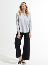 Load image into Gallery viewer, Zaket & Plover - V Neck Stripe Collar - Lt. Marl