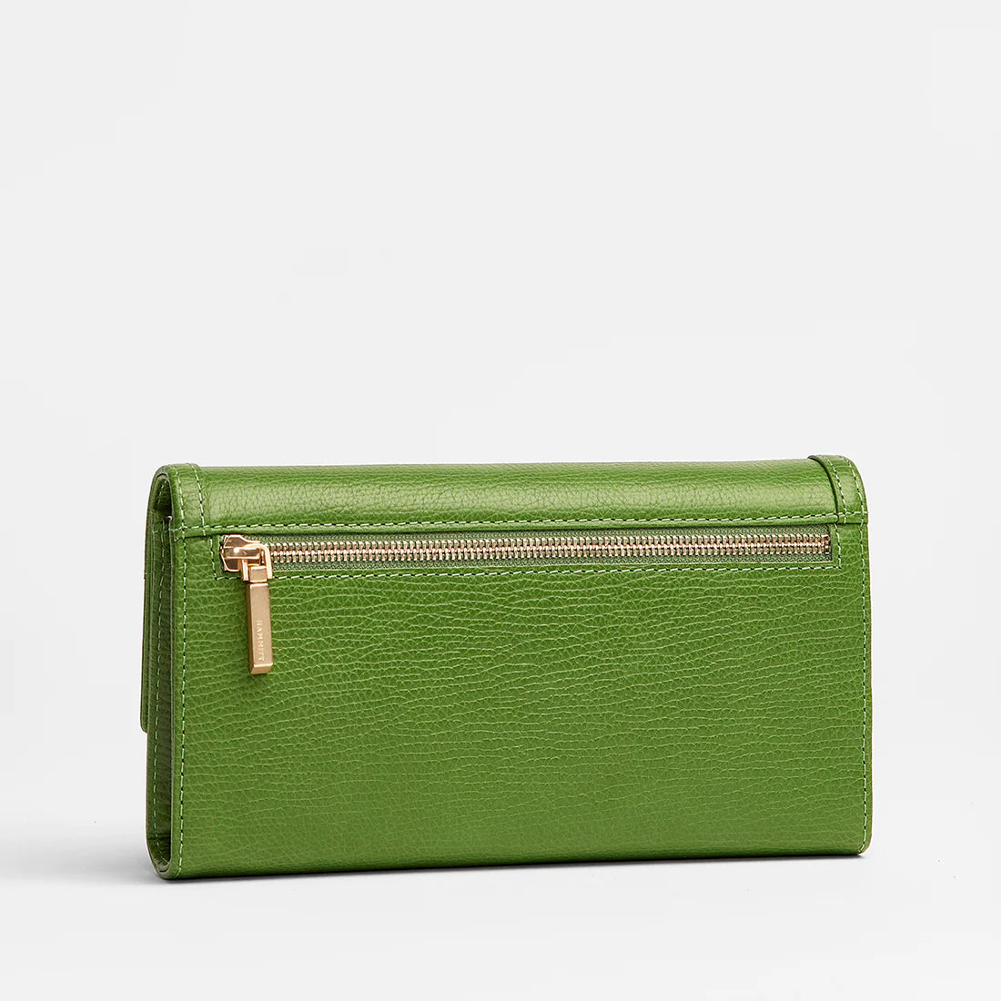 Raffia Clutch Bag in Palm Green