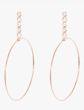 Load image into Gallery viewer, Large Five Diamond Drop Hoops