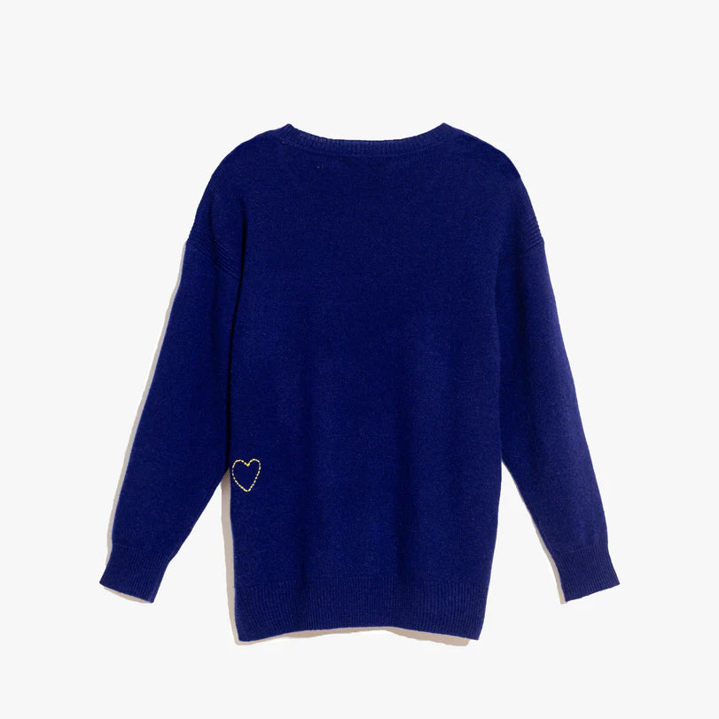 Kerri Rosenthal Boyfriend Sweater Good Roots Concord Blue – CAMI