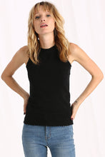 Load image into Gallery viewer, Minnie Rose - Cotton/Cashmere Frayed Tank in Navy