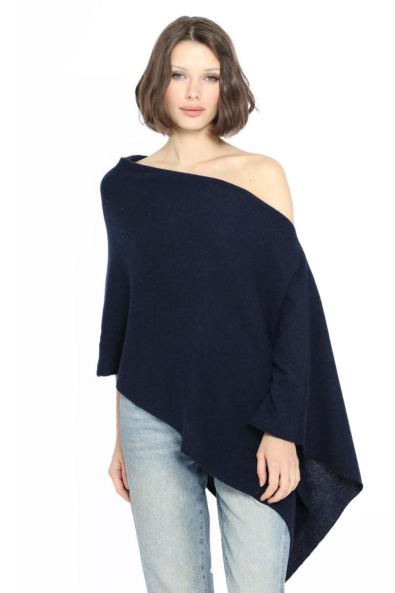 Minnie Rose - Cashmere Ruana - Navy – CAMI