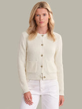 Load image into Gallery viewer, 525 America - Crew Neck Cardigan - Chalk