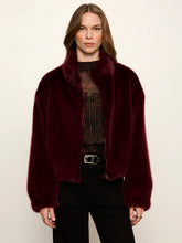 Load image into Gallery viewer, Sanctuary - Everest Fur Bomber Jacket - Bordeaux
