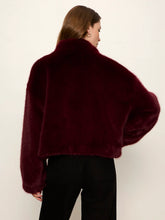 Load image into Gallery viewer, Sanctuary - Everest Fur Bomber Jacket - Bordeaux