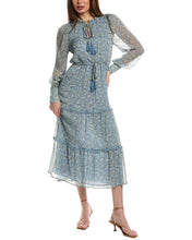 Load image into Gallery viewer, Allison New York - Dusty Blue Midi - Tiered Floral