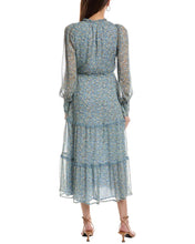 Load image into Gallery viewer, Allison New York - Dusty Blue Midi - Tiered Floral
