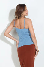 Load image into Gallery viewer, Veronica M - Ruched Tank - Ice Blue