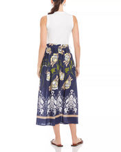 Load image into Gallery viewer, Fifteen Twenty - Contrast Midi Dress - Now (navy/white/taupe/yellow)