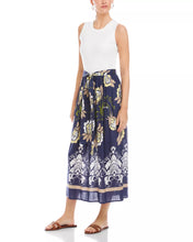 Load image into Gallery viewer, Fifteen Twenty - Contrast Midi Dress - Now (navy/white/taupe/yellow)