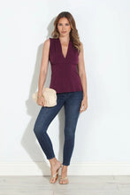 Load image into Gallery viewer, Veronica M- Stretch V Tank - Eggplant