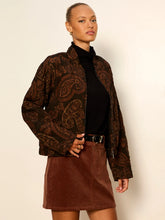 Load image into Gallery viewer, Sanctuary - Empress Quilted Bomber - Cocoa Paisley