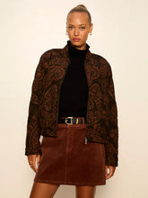Load image into Gallery viewer, Sanctuary - Empress Quilted Bomber - Cocoa Paisley