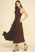 Load image into Gallery viewer, Pinch - Halter Neck Maxi Dress - Red Brown