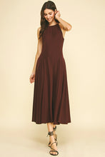 Load image into Gallery viewer, Pinch - Halter Neck Maxi Dress - Red Brown
