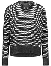 Load image into Gallery viewer, Minnie Rose - Cotton/Cashmere Plaited Mesh Sweater - Black