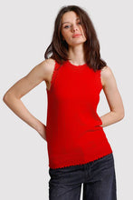 Load image into Gallery viewer, Minnie Rose - Frayed Tank - Lava Red