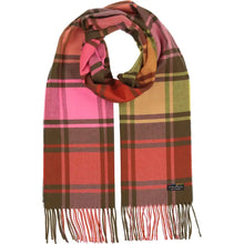 Load image into Gallery viewer, FRAAS - Multi Check Scarf - Safari Green