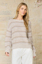 Load image into Gallery viewer, Stitches + Stripes - Hill Pullover - Matcha Combo