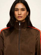 Load image into Gallery viewer, Sanctuary - On Track Satin Jacket - Espresso Martini