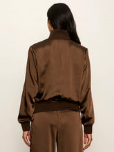 Load image into Gallery viewer, Sanctuary - On Track Satin Jacket - Espresso Martini