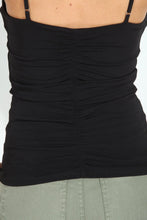 Load image into Gallery viewer, Veronica M Ruched Tank - Black