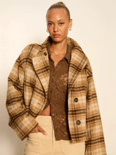 Load image into Gallery viewer, Sanctuary - Avery Asymmetrical Jacket - Dark Bone Plaid