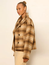 Load image into Gallery viewer, Sanctuary - Avery Asymmetrical Jacket - Dark Bone Plaid