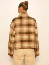 Load image into Gallery viewer, Sanctuary - Avery Asymmetrical Jacket - Dark Bone Plaid