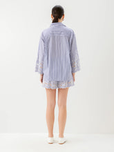 Load image into Gallery viewer, Fifteen Twenty - Dakota Embroidered Shirt - Navy/Off White