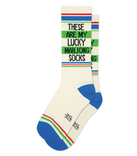Load image into Gallery viewer, Gumball Poodle - Lucky Mahjong Socks - Green/White