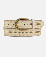 Load image into Gallery viewer, Amsterdam Heritage - Elora Studded Belt - Off White