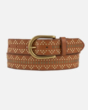 Load image into Gallery viewer, Amsterdam Heritage - Elora Studded Belt - Cognac