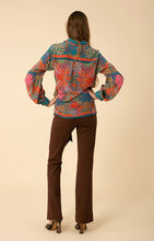 Load image into Gallery viewer, Hale Bob Charlotte Silk Blouse - Blue