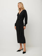 Load image into Gallery viewer, Fifteen Twenty - Wrap Sweater Dress - Black