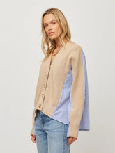 Load image into Gallery viewer, Fifteen Twenty - Celine Mixed Media Cardigan - Oatmeal