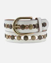 Load image into Gallery viewer, Amsterdam Heritage - Jasymn Studded Belt - Creme