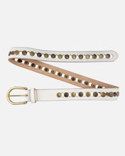 Load image into Gallery viewer, Amsterdam Heritage - Jasymn Studded Belt - Creme