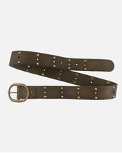 Load image into Gallery viewer, Amsterdam Heritage Devi Studded Belt - Olive