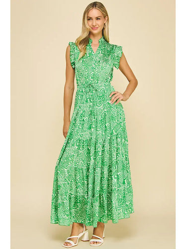 Pinch - Paisley Print Maxi - Green